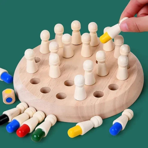Wooden Memory Chess Game